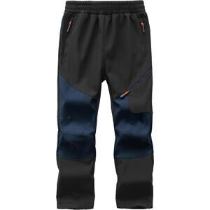 Kids Snow Pants Boys Waterproof Youth Winter Warm Fleece Lined Ski Snowpants XXS